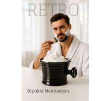 Retro Tıraş Tası Siyah