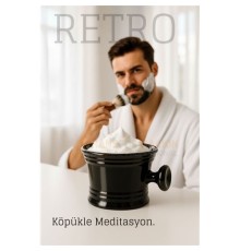 Retro Tıraş Tası Siyah