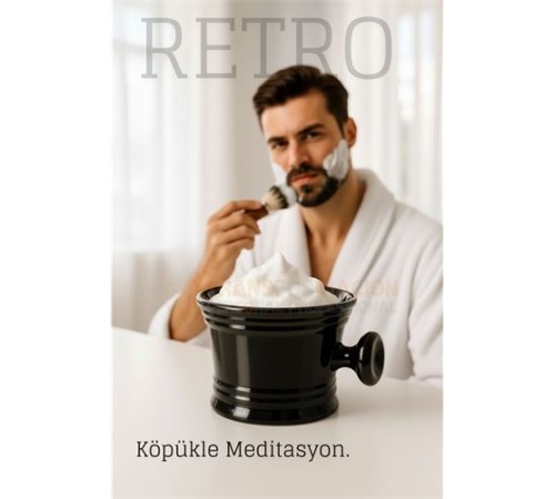 Retro Tıraş Tası Siyah