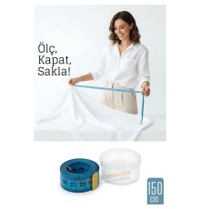 150 cm Plastik Kutulu Mezura – Esnek, Dayanıklı, Dikiş ve Ölçüm İçin Pratik Şerit Metre