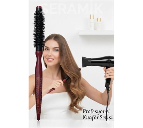 Profesyonel Kuaför 25 mm Ceramic Ionic Nano Fön Fırçası – 26 cm Uzunluk, Profesyonel Kuaför Serisi