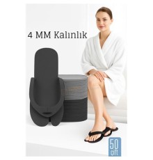 4 MM Kalın Tek Kullanımlık Spa Otel  Pedikür Terliği  50 Çift