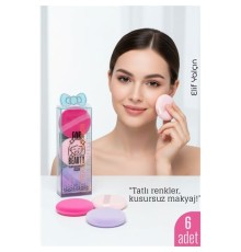 6'lı Makyaj Süngeri Seti – Yumuşak Dokulu, Latex-Free, Pürüzsüz Uygulama İçin İdeal