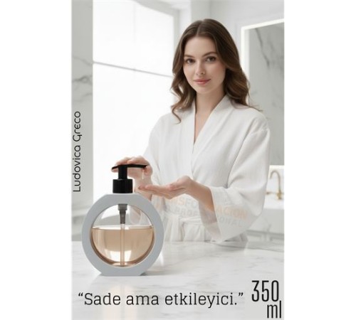 Sıvı Sabunluk – Kırık Beyaz Renk, 350 ml,  Modern Tasarım