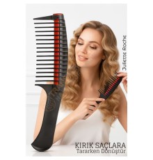 Profesyonel Kırık Saç Temizleyici Tarak - Saç Bakım Krem Protein Dağıtıcı Tarak Bukle Tarağı