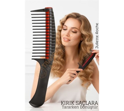 Profesyonel Kırık Saç Temizleyici Tarak - Saç Bakım Krem Protein Dağıtıcı Tarak Bukle Tarağı