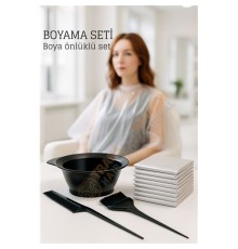 Saç Boyama Seti 3’lü ve Saç Boya Önlüğü Tarak, Seti Fırça, Boya Kabı ile Profesyonel Uygulama Kolaylığı