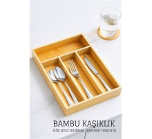 Bambu Çekmece İçi Kaşıklık Organizer