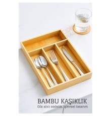 Bambu Çekmece İçi Kaşıklık Organizer