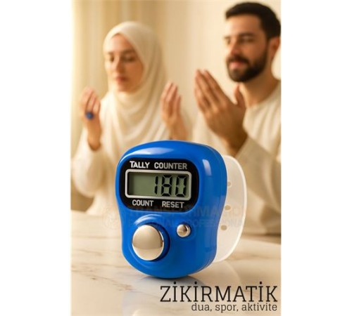 Zikirmatik Dijital Parmak Sayacı Sıfırlanabilir 5 Haneli LCD Ekran