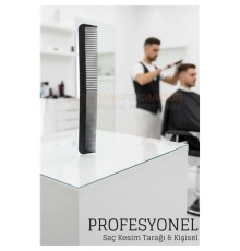 Kuaför Saç Kesim Tarağı - Profesyonel Eğimli Tasarım Berber Kesim Tarağı