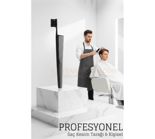 Kuaför Saç Kesim Tarağı - Profesyonel Mini Fade Fırçalı Tasarım Berber Kesim Tarağı