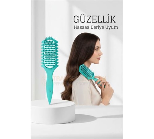 Doğal Antistatik Hava Yastıklı Saç Fırçası - Dolaşık Saç Açıcı Tarak