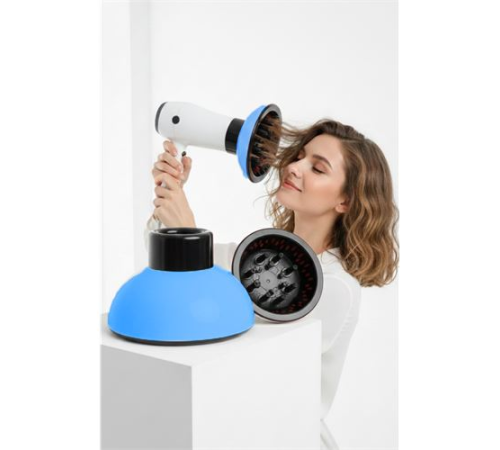 Fön Için Difüzör Vigo Başlık - Saç Kurutma Başlığı Profesyonel MAVİ