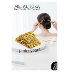 150’li Gold Metal Tel Toka Seti – Profesyonel Saç Şekillendirme İçin