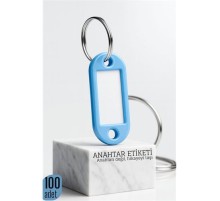 Etiketli 100'lü Anahtarlık Halkası – İsim Yazılabilir, Metal Halka ile Şık Tasarım