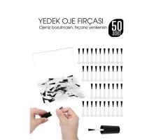 Yedek Oje Fırçası 50'li Aplikatörlü Set  - Tırnak Cila Fırçası