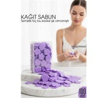 Parfümlü Elde Eriyen Kağıt Sabun - 100 lü paket Sihirli Sabun – Hijyenik Seyahat Kutusu