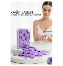Parfümlü Elde Eriyen Kağıt Sabun - 100 lü paket Sihirli Sabun – Hijyenik Seyahat Kutusu