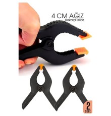 Kıskaç Klips Yaylı Işken ce Plastik Kelepçe Güçlü Mafsallı Çene 4 inç 4 cm ağız