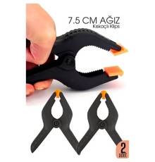 Kıskaç Klips Yaylı Işken ce Plastik Kelepçe Güçlü Mafsallı Çene 6 inç 7,5 cm ağız