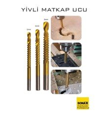 Yivli Matkap Ucu HSS Spiral Yivli Kademeli Matkap Ucu Metal Ahşap Plastik 5-8 mm