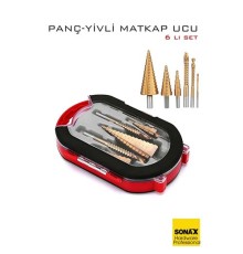 6'lı Titanyum Kaplama Kademeli Panç Matkap Ucu Seti – Metal, Ahşap ve Plastik için