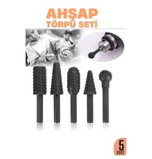 Ahşap Oyma Törpü Seti –5'li Matkap Ucuna Şekillendirme Takımı