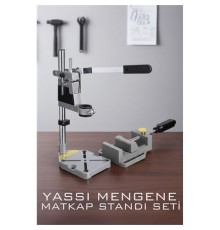 Tezgah Üstü Matkap Standı  + Tezgah Mengenes Seti