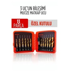 Mucize HSS 13'lü Kombinasyon Matkap Ucu Seti – Delme, Havşa, Diş Açma Tek Adımda