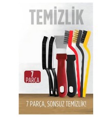 7 Parça Çok Amaçlı Temizlik Spatula ve Fırça Seti