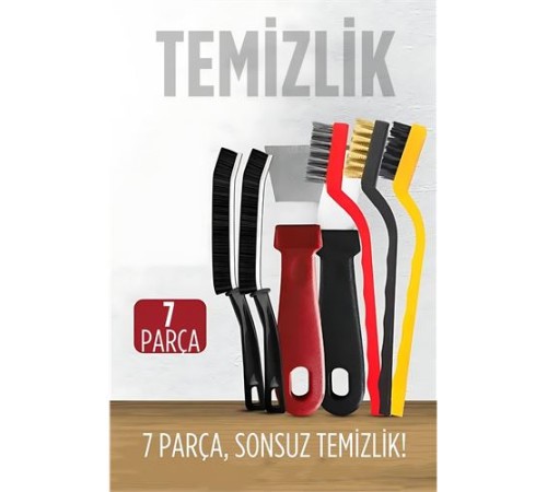 7 Parça Çok Amaçlı Temizlik Spatula ve Fırça Seti