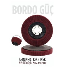 11 cm Endüstriyel Aşındırıcı Keçe Disk – 22 mm İç Çaplı Zımpara Fırçası