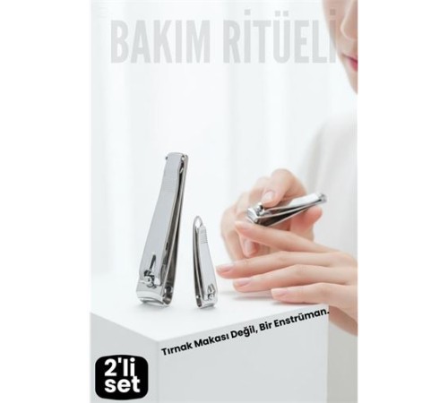 2 li set Jagger Alman Tip Tırnak Makası Seti | Keskin ve Ergonomik Paslanmaz Çelik