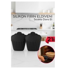 2 li Isıya Dayanıklı Silikon Fırın Eldiveni – Profesyonel Mutfak Koruması