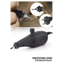 Elektrikli Gravür Kalemi – Metal, Cam, Ahşap İçin Profesyonel Oyma Aleti