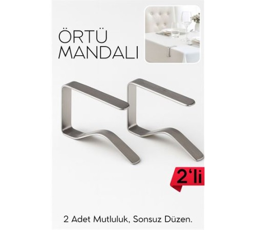2'li Masa Örtüsü Klipsi - Metal Masa Kelepçesi Masa Örtüsü Sabitleyici