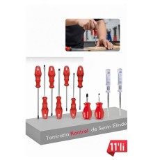 11 Parça Profesyonel Tornavida Seti Topaç Kontrol Kalem  Tamir Alet Seti