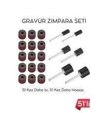 51'li Mini Zımpara Gravür Seti Dremel Ucu: Profesyonel Taşlama, Parlatma ve Şekillendirme Aleti
