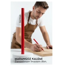 KIRMIZI Marangoz Kalemi - Ahşap İşleme Kalemi - Ahşap İşleme İşaretleme Araçları