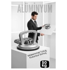 Profesyonel Alüminyum 50 KG Kilitli Vantuzlu Ağır Cam Seramik Fayans Mermer Kaldırıcı 115 mm