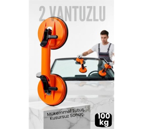 Profesyonel 100 KG Kilitli Vantuzlu Ağır Cam Seramik Fayans Mermer Kaldırıcı 115 mm