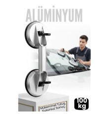 Profesyonel Alüminyum 100 KG Kilitli Vantuzlu Ağır Cam Seramik Fayans Mermer Kaldırıcı 115 mm