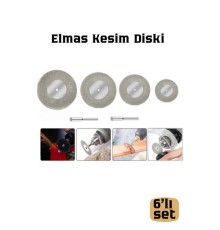 4'lü Set Elmas Kesim Diski Gravür Ucu Taş Cam Seramik Mermer Metal Kesme ve Aşındırma Diski