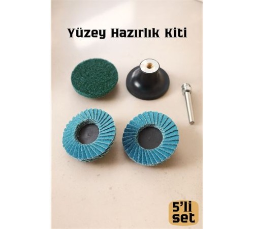 Profesyonel Yüzey Hazırlık Kiti: 50mm Zirkon Zımpara & Yüzey Disk Seti