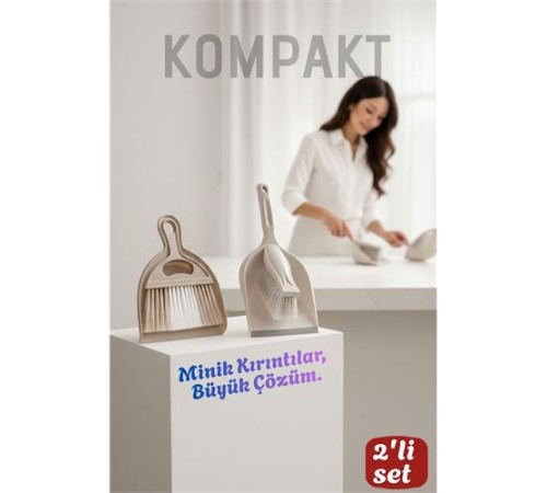 Profesyonel 2'li Fırça Faraş Seti El Süpürgesi & Mini Kürek Toz Toplama Seti