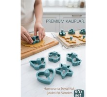 6'lı Tasarım Kurabiye Kalıbı Seti
