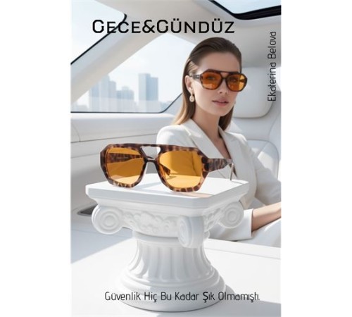 Premium Gece ve Gündüz Görüş Kadın Sürüş Gözlüğü - Anti-Refle Lüks Tasarım