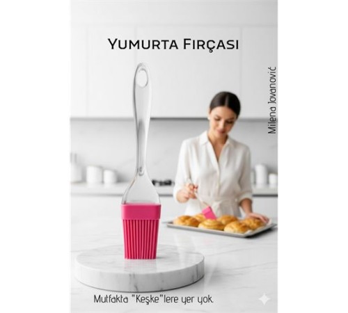 Silikon Yumurta ve Yağlama Fırçası- Isıya Dayanıklı Kompakt Mutfak Yardımcısı
