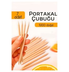 Profesyonel 7’li Portakal Çubuğu Seti - 11.5 cm Manikür & Pedikür Et İtici ve Tırnak Temizleme Seti